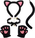 Cat Costumes Including Cat Ears and Tail Necklace Paw Gloves Animal Costume