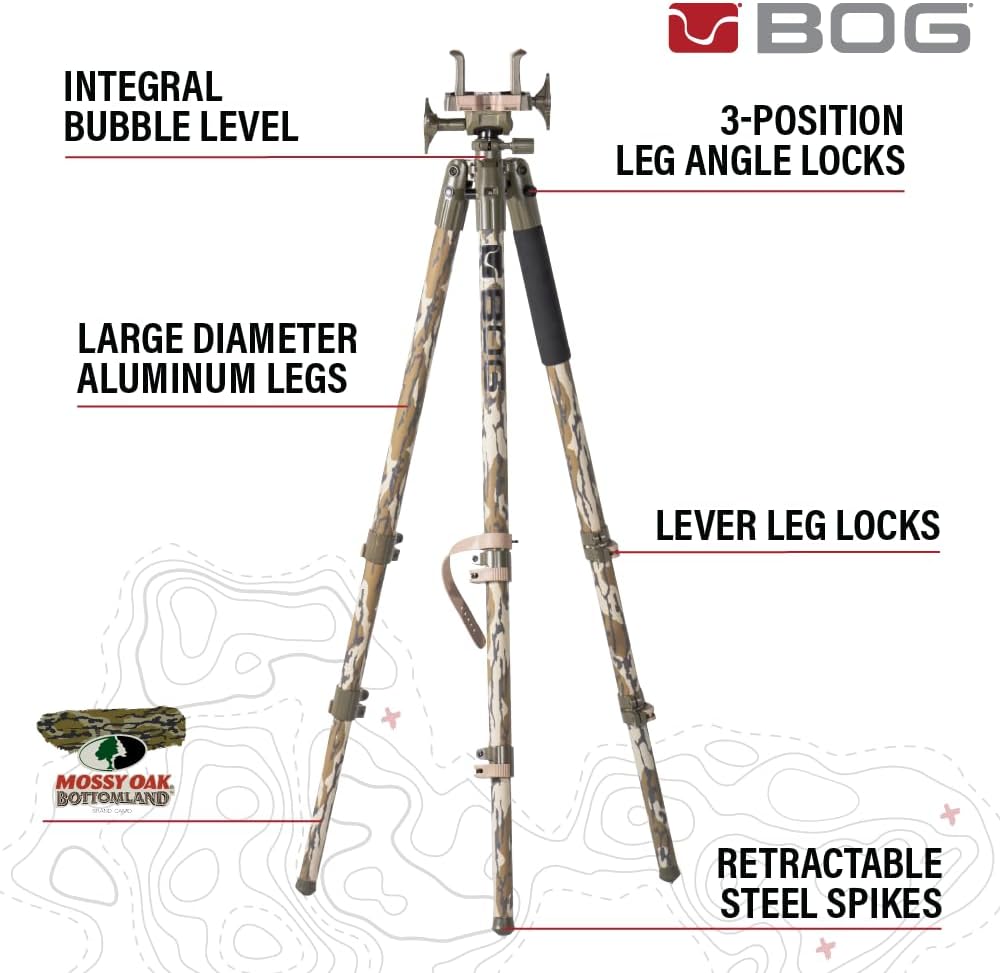 DeathGrip Hunting Tripod, 7"-59", Lightweight, Gun Clamp, Shooting Rest