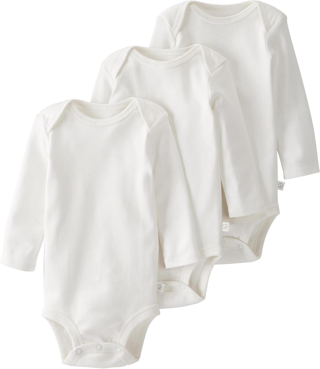 Baby 3-pack Long Sleeve Bodysuits Made With Organic Cotton
