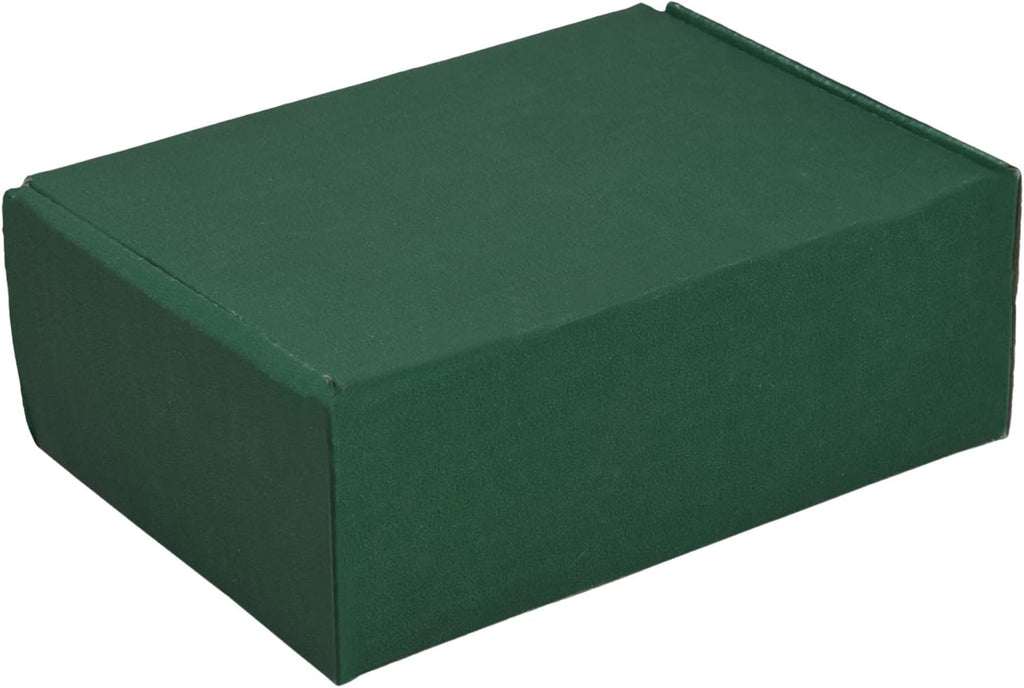 6x2x2" Green & White Corrugated Mailer Boxes for Shipping, 50 Pcs
