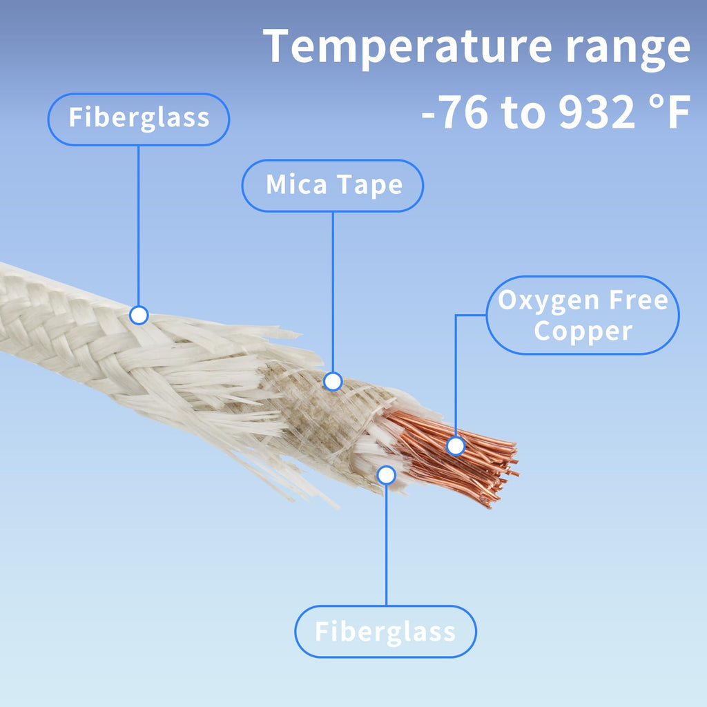 7 Gauge High Temperature Wire 50Ft, 7 AWG Heat Resistant Copper Wire