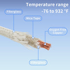 7 Gauge High Temperature Wire 50Ft, 7 AWG Heat Resistant Copper Wire
