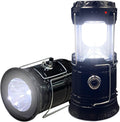 2-Pack Collapsible Camping Lantern XTAUTO Solar USB Rechargeable Portable Lightweight Waterproof LED Flashlight