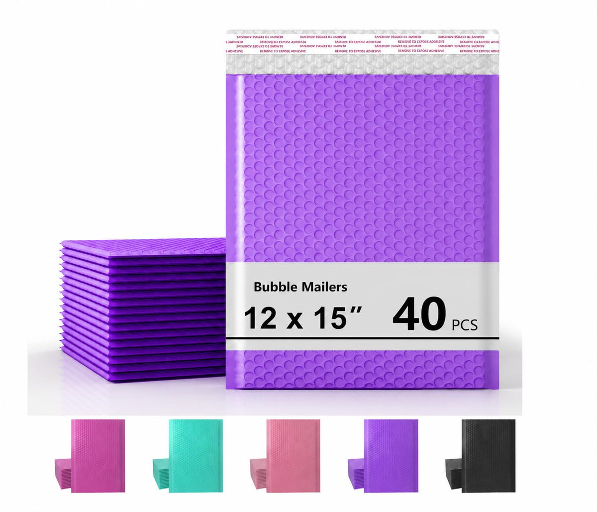 12 x 15 Inch Bubble Mailer 40 Pack, Waterproof Padded Envelopes