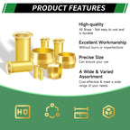 Japtend 460pcs Brass Compression Sleeves Ferrules Inserts Fittings Kit