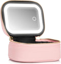 Mini Makeup Bag with Led Mirror, Small Travel Make up Bag 3 Light Modes Adjustable Brightness, for Women Organizer
