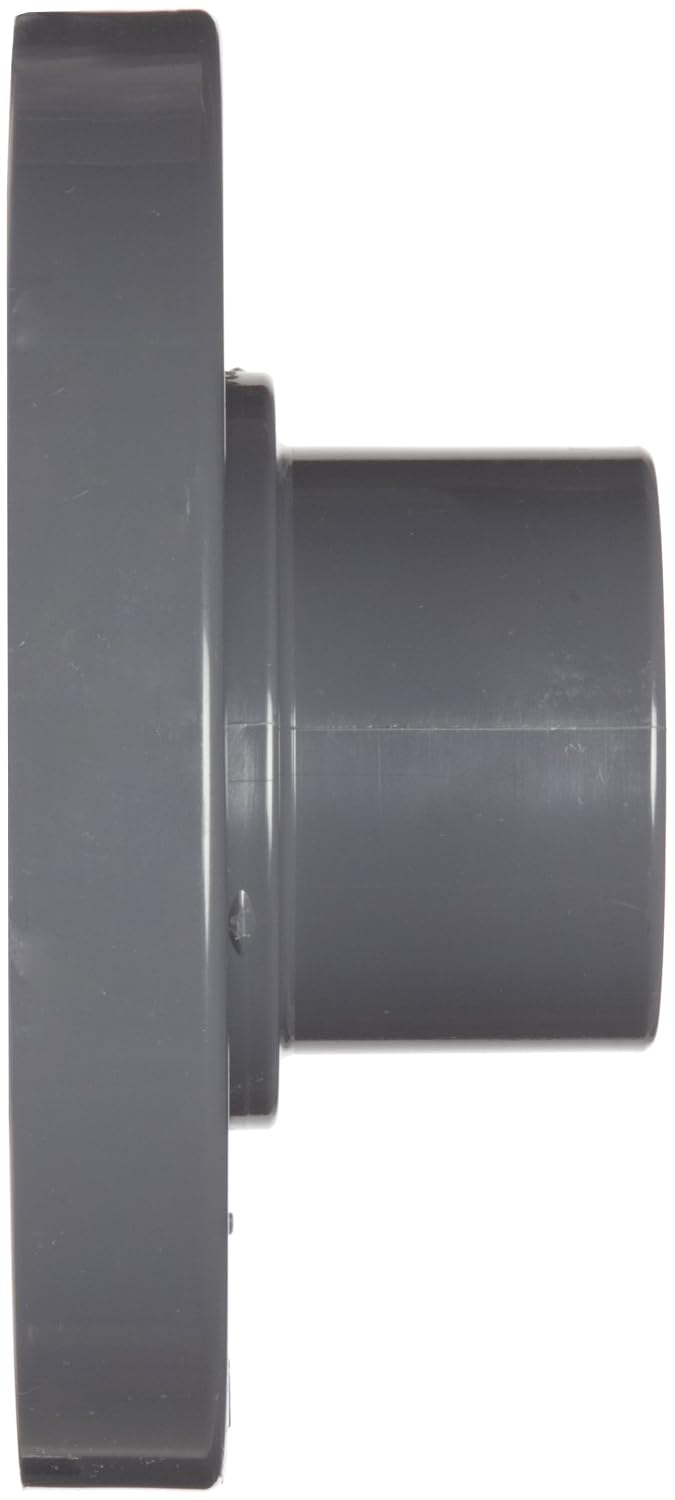 Spears 854-015 PVC Pipe Fitting, Van Stone Flange, Class 150, Schedule 80, Gray, 1-1/2" Socket