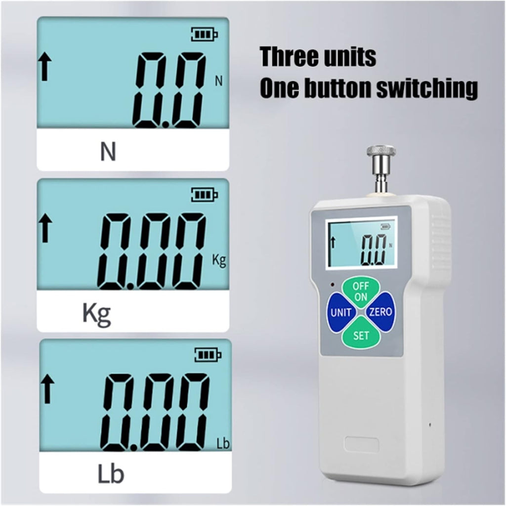Digital Force Gauge, Digital Display Force Gauge Push Pull Test Tool Portable Force Meter Spring Dynamometer Pressure Gauge，Small Sf 3