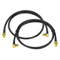 Ham Radio Antenna Extension Relocation Cable SMA Male Right Angle to Female RG58 Coaxial Cable 1m 3 feet (2-Pack) for