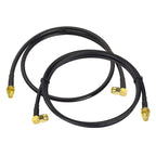 Ham Radio Antenna Extension Relocation Cable SMA Male Right Angle to Female RG58 Coaxial Cable 1m 3 feet (2-Pack) for