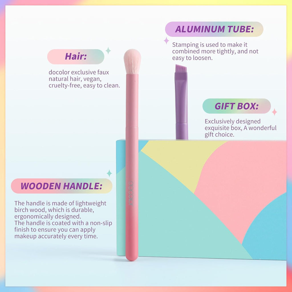 Eye Makeup Brush Set, 4Pcs Blending Eyeshadow Concealer Eyebrow