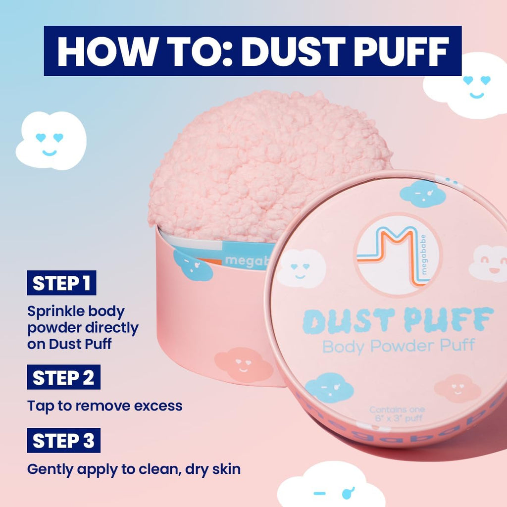 Dust Puff, Oversized Body (6” x 3”) Ultra-Soft Powder Puff