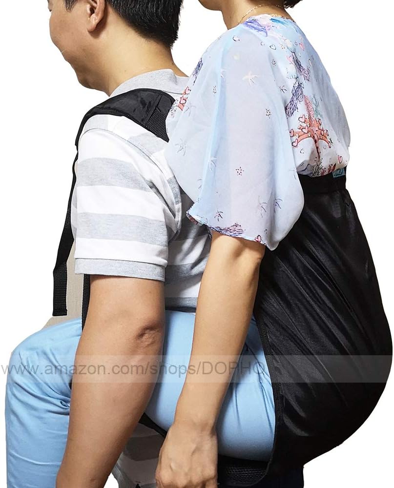 Double Layer Patient Lift Sling Carrier One-Person Transferring Belt for Carrying Up and Down Stairs to