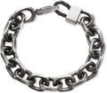 12.5 mm Cable Chain Bracelet for Men Oxidized Stainless Steel 9 Inches