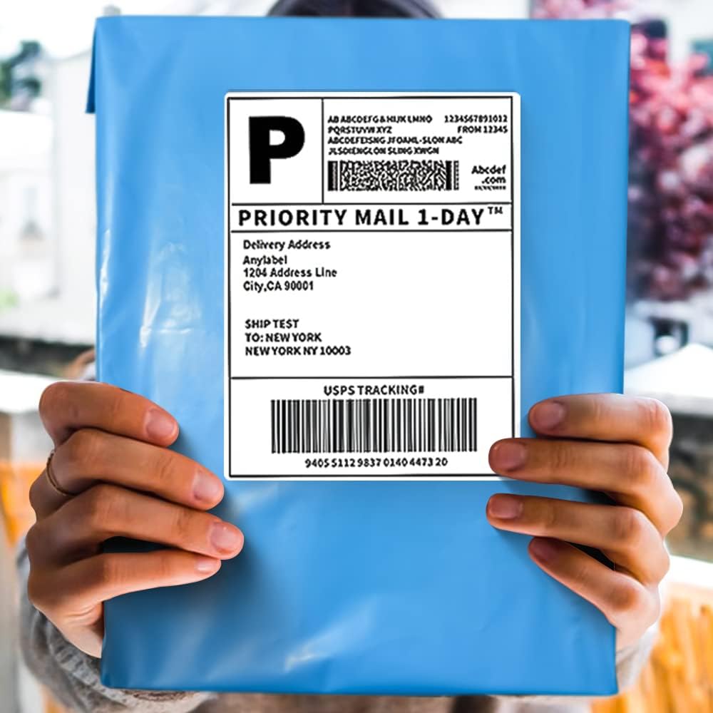 500 pcs 12x15.5 Inches Blue Poly Mailers Shipping Envelopes, Strong Adhesive Sealing, Waterproof, and Tear-resistant