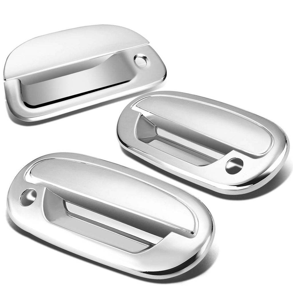 For Ford F-150 2DR Tailgate+Door Handle Cover w/Passenger Keyhole (Chrome)
