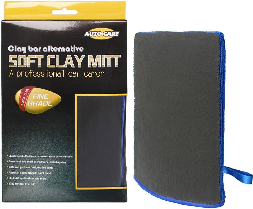 Clay Mitt, AutoCare Fine Grade Clay Bar Mitt Surface Prep Mitt Finish for Car Detailing Alternative Novel Detailing