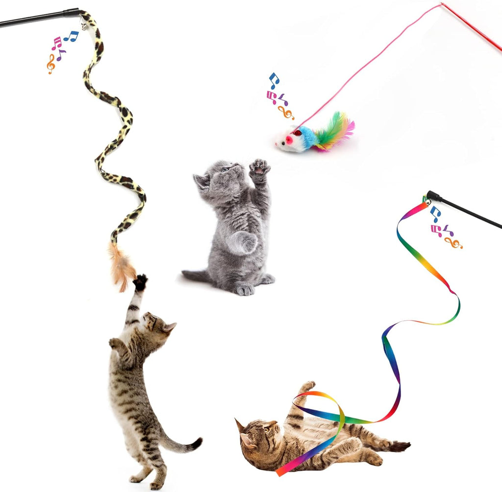 Kitten Toys Cat Toys Assortments, 26 Packs Cat Toys Variety Pack for Kitty, Cat Wand Toy, Cat Feather Toys, Cat Balls