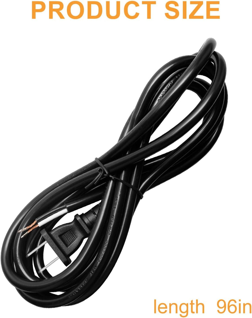 8FT 16/2 Power Cord Replacement for Drills, Sanders, Chop Saws, Grinders, Vacuums, Miter Saws, Appliances, Motors etc