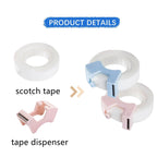 4Pcs 2Inch Tape Dispenser Set Invisible Tape Office Stationery