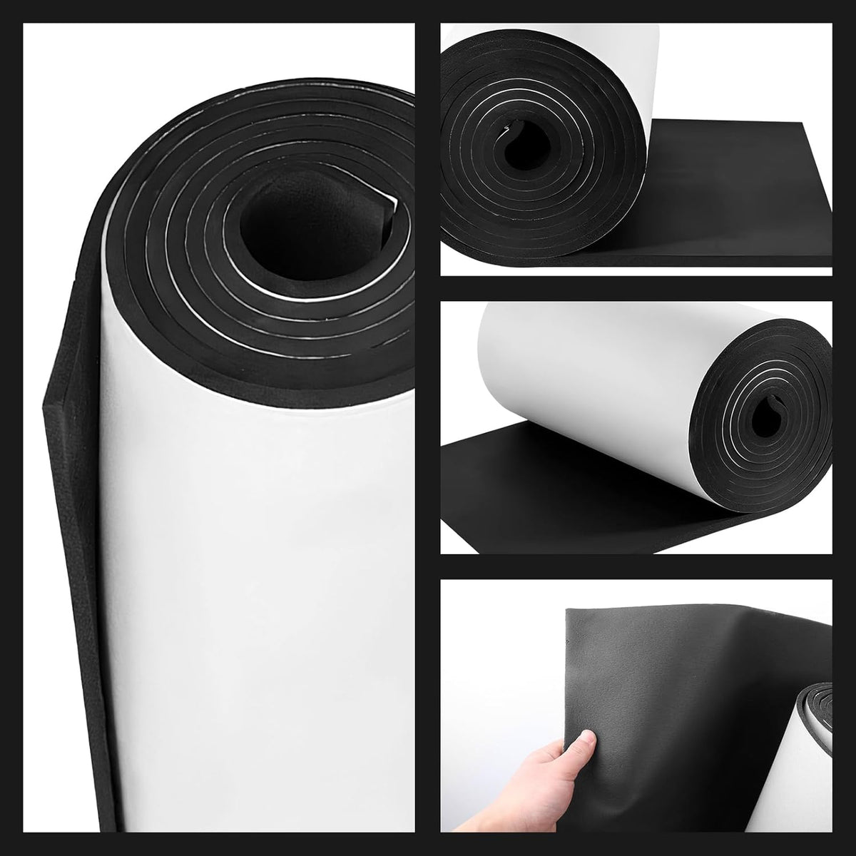 Adhesive Foam Padding Closed Cell Neoprene Foam Sheet, 1/8" x 12" x 59"