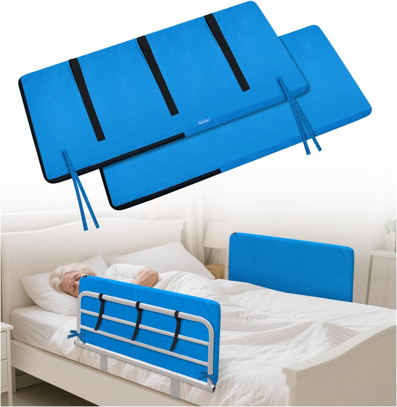 Bed Rails Pads for Elderly Adults Bumper Bed Assist Railings for Seniors Guard Bars Safety Medical Side Rail Padding