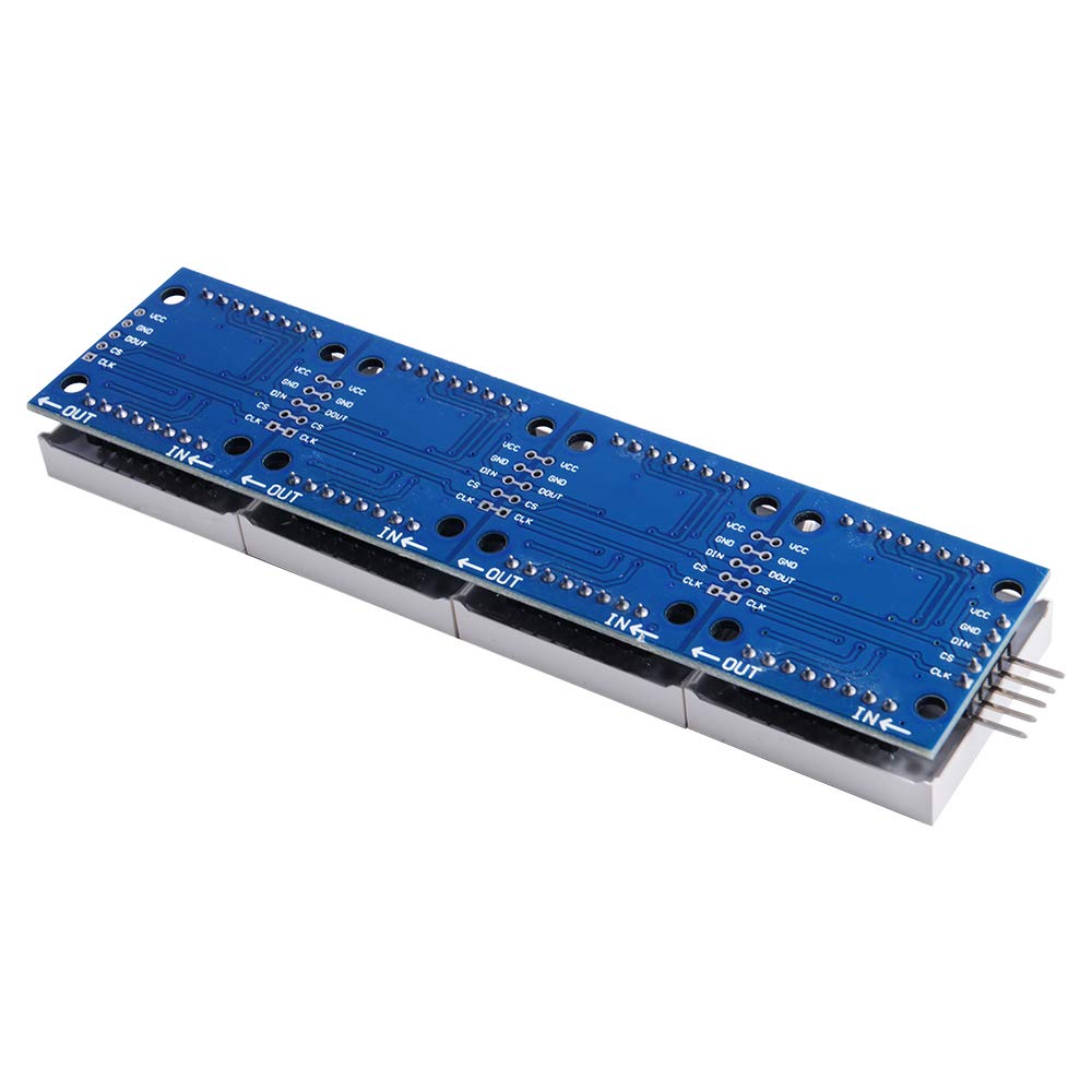 GeeekPi 2Pack MAX7219 8 x 32 Dot Matrix MCU 4 in 1 LED Display Module for Arduino Raspberry Pi (Red)