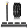 22 Gauge 4 Conductor Electrical Wire 25FT, UL 2464 22 AWG 4 Wire Cable