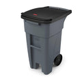 Brute Rollout Trash Can, Gray, 32-Gallon