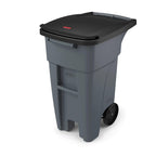Brute Rollout Trash Can, Gray, 32-Gallon
