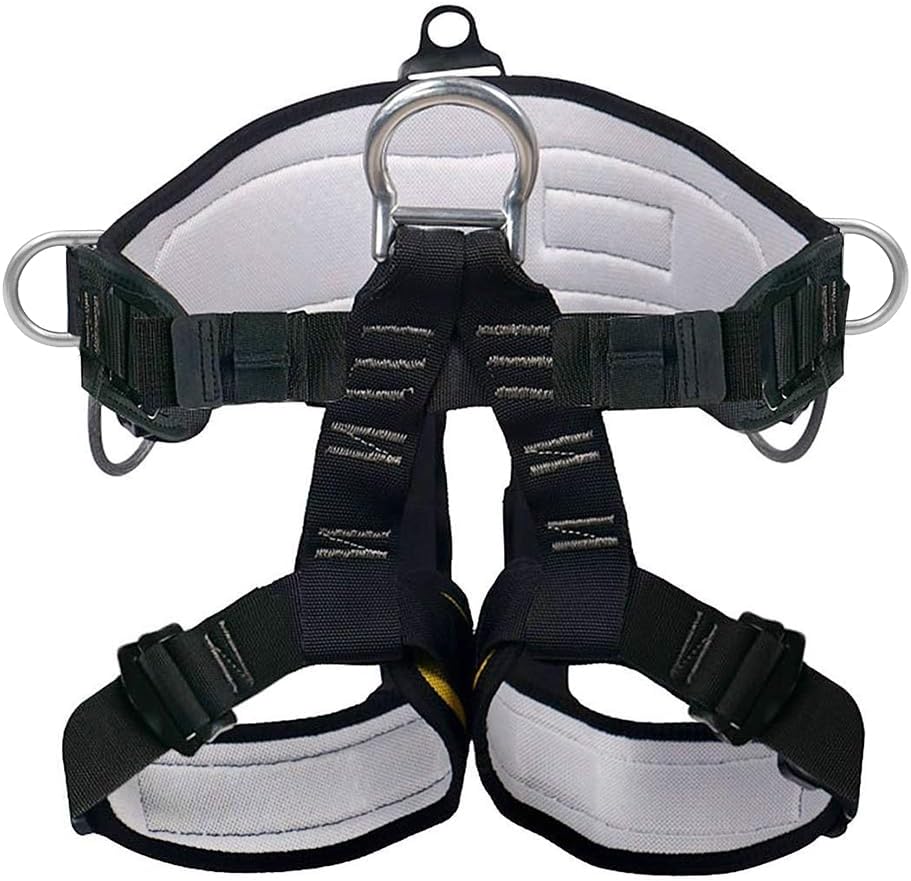 Thicken Climbing Harness, Protect Waist Safety Harness Gear, Wider Half Body Harness for Roofing Fire Rescuing Rock