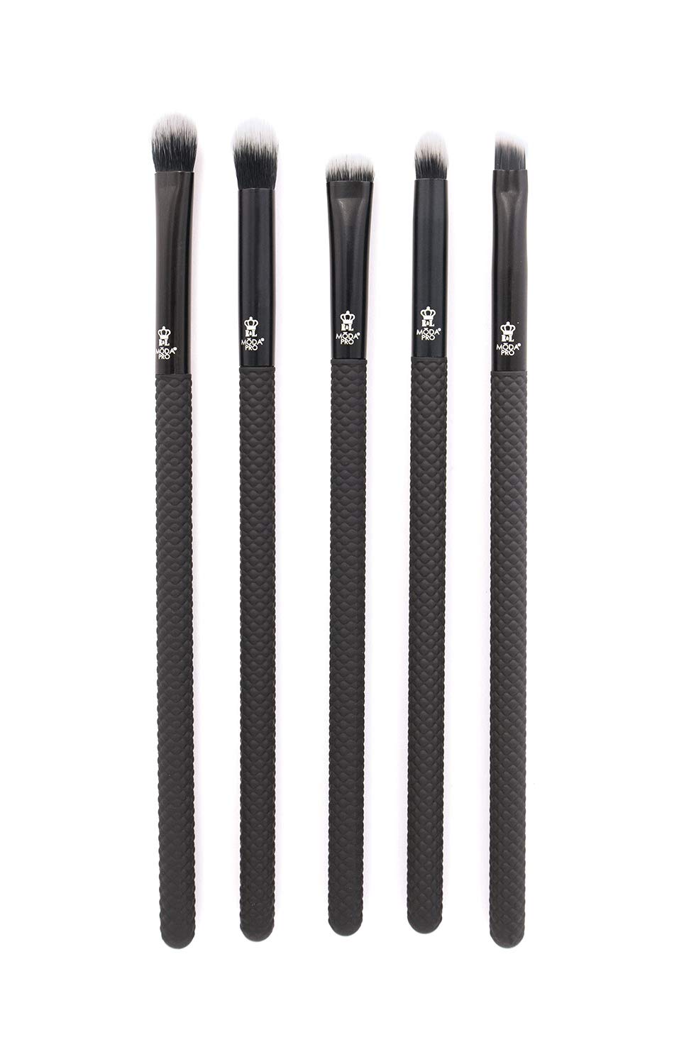 Pro 5pc Deluxe Eye Makeup Brush Kit, Vegan Eye Brush Set for Shader, Crease, Detail, Smudge and Liner Application