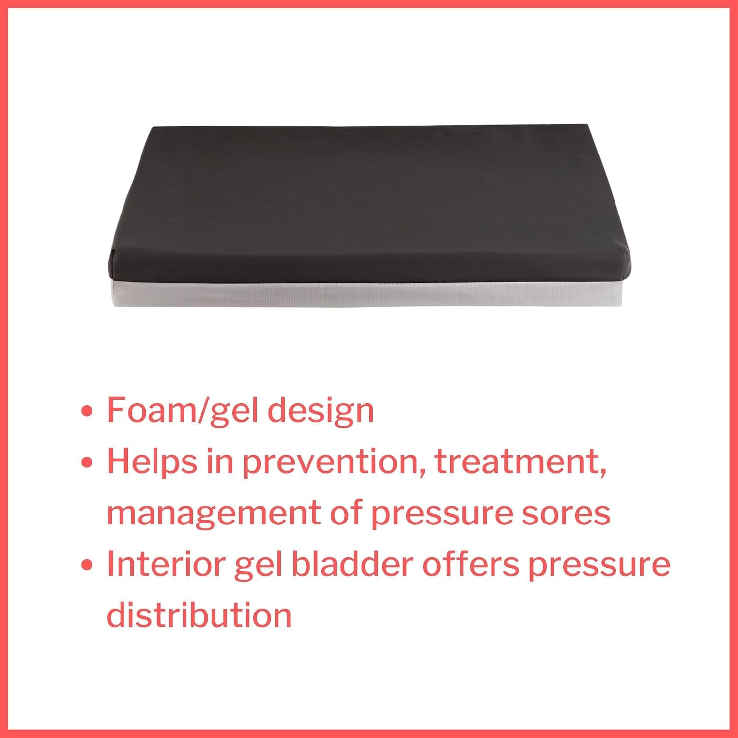 Seat Cushion for Wheelchairs and Office, 18 x 16 x 3 in, 1 ct