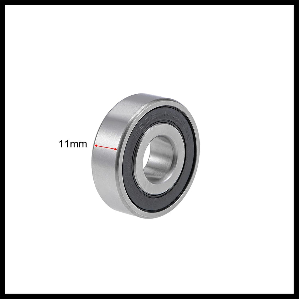 6202-12-2RS Deep Groove Ball Bearing 12x35x11mm Double Sealed Chrome Steel Z2 Lever Bearings Replacement Durable Material