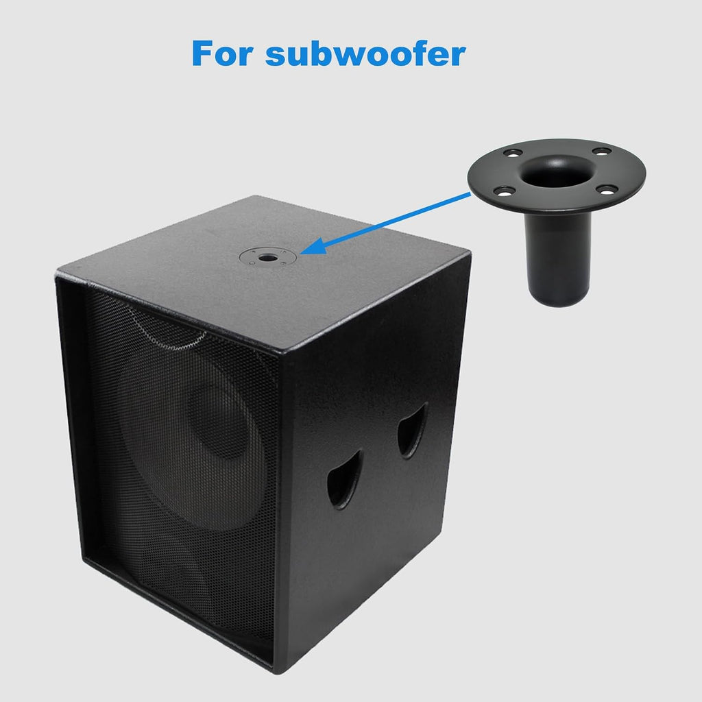 Speaker Stand Top Hat, 4.13"x3.29", All Metal, 2 Packs | One-piece construction, Speaker Cabinet Pole Mount，PA/DJ