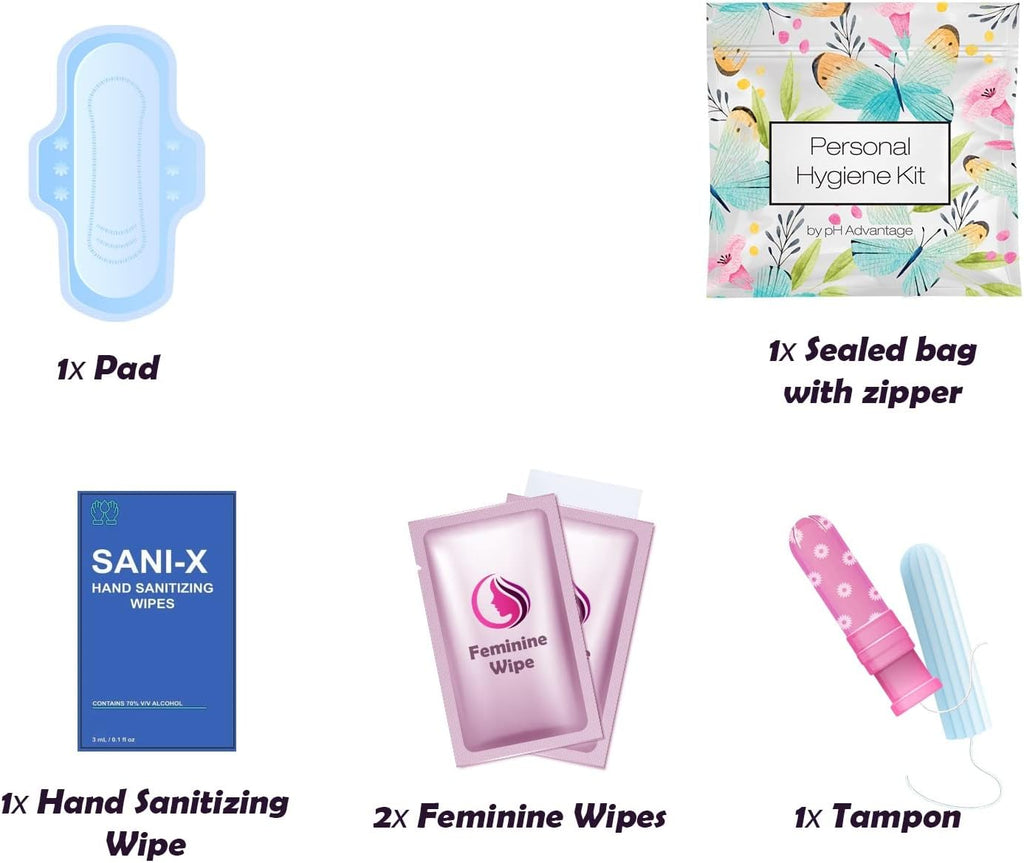 Menstrual Kit All-in-One 10 Pack | Convenience on The Go | Period Kit Pack for Travelling, Tweens & Teenager |