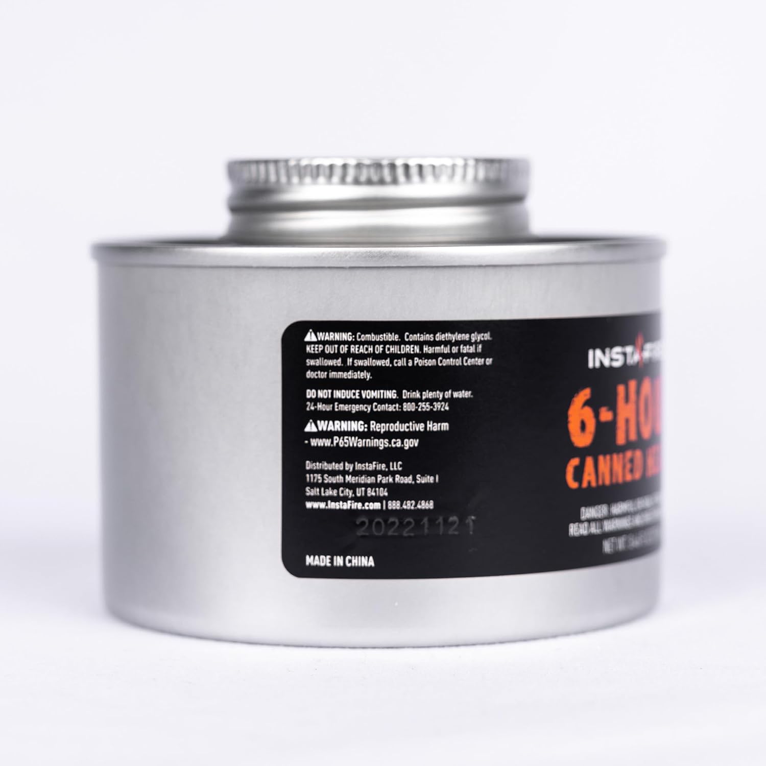InstaFire 6-Hour Canned Heat (24 Cans), Canned Heat for Cooking, Canned Heat for Food, Heat for Camping, Heat for