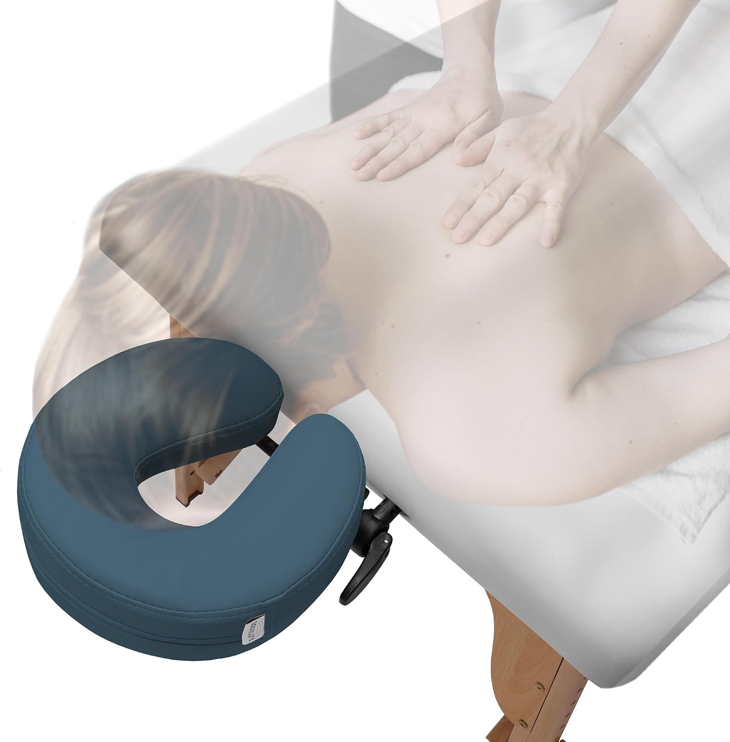 Adjustable Massage Table Face Cradle and Pillow 3" Foam - Blue