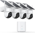 Security Cameras Outdoor Wireless, 4 Cam-Kit, No Subscription Required, Solar-Powered, Home Security Cameras System
