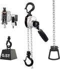Manual Lever Chain Hoist, 1/2T 1100LBS Capacity Heavy Duty Come Along, 5FT Lift G80 Alloy Steel Chain with Dual Pawl