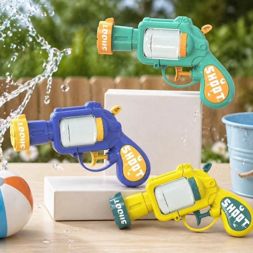 3-Pack Multicolor Water Blaster Set,Outdoor Pool & Beach Water Toy