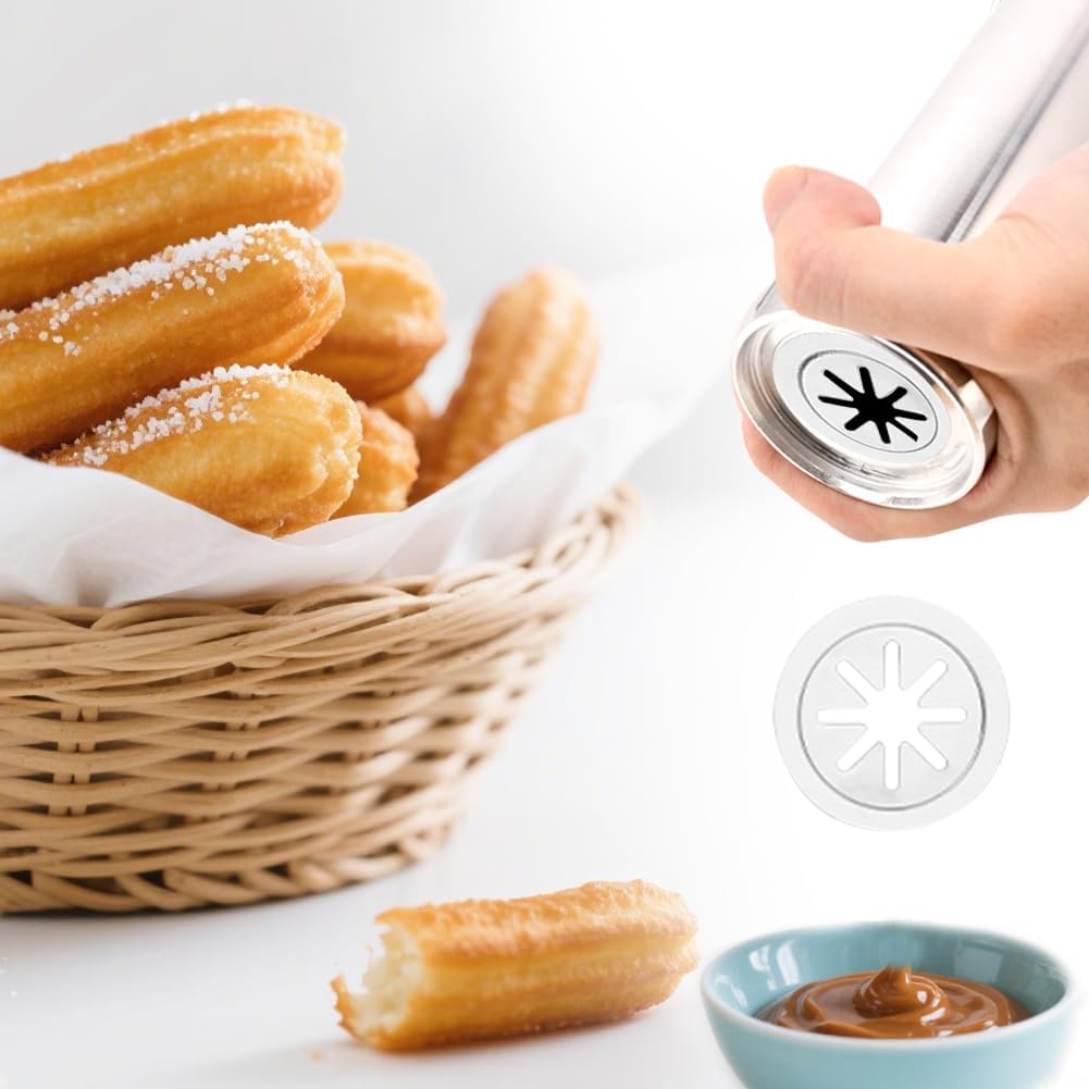 Stainless Steel Cookies Press Gun Manual Churro Maker Machine