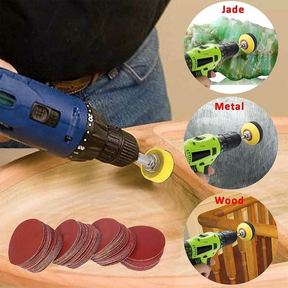 300 Pcs 2 Inch Sanding Discs Kit Drill Sanding Attachment, 80-3000 Grit