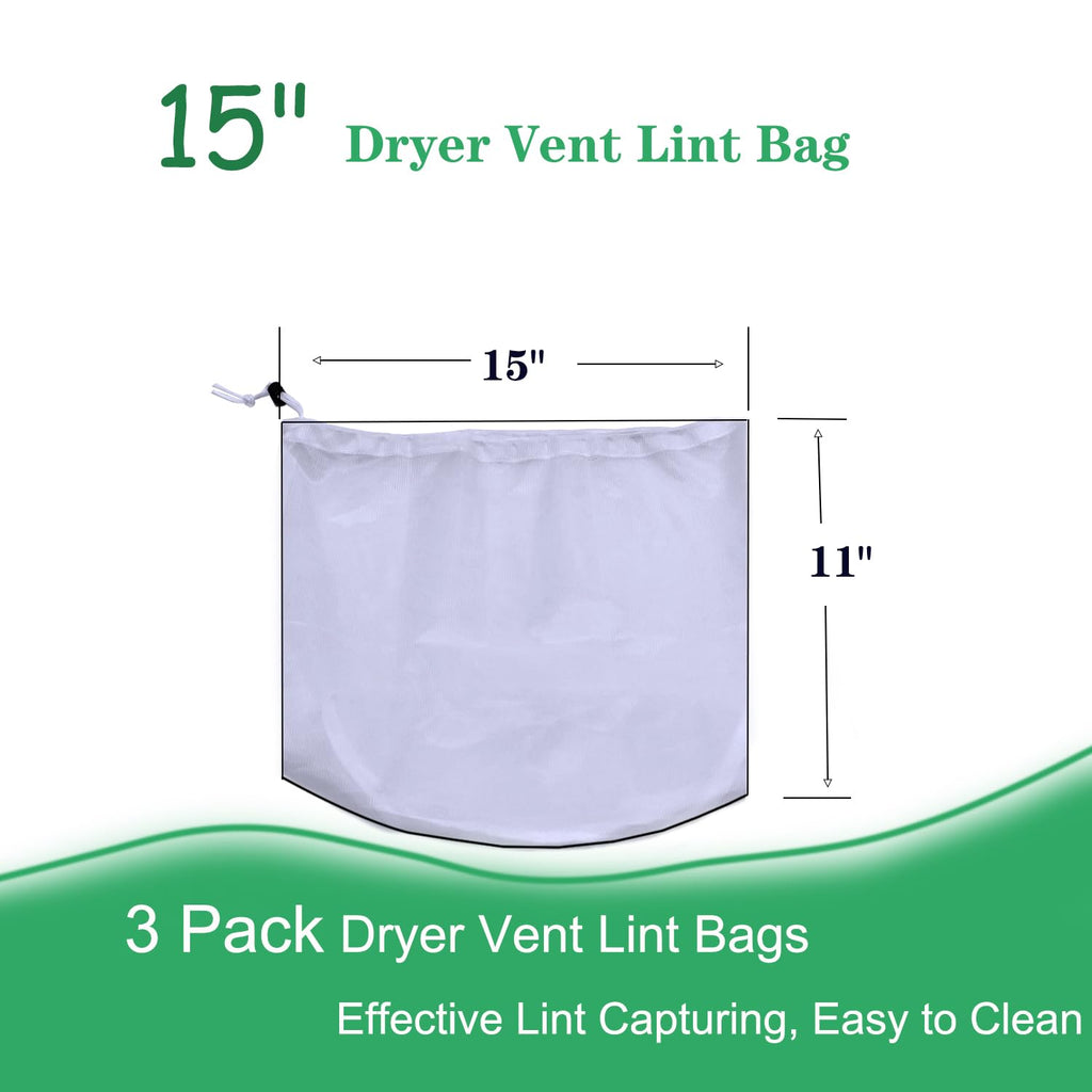 CHENGLAI 3 Pack Dryer Vent Lint Catcher Bags for Capturing Lint and Dust