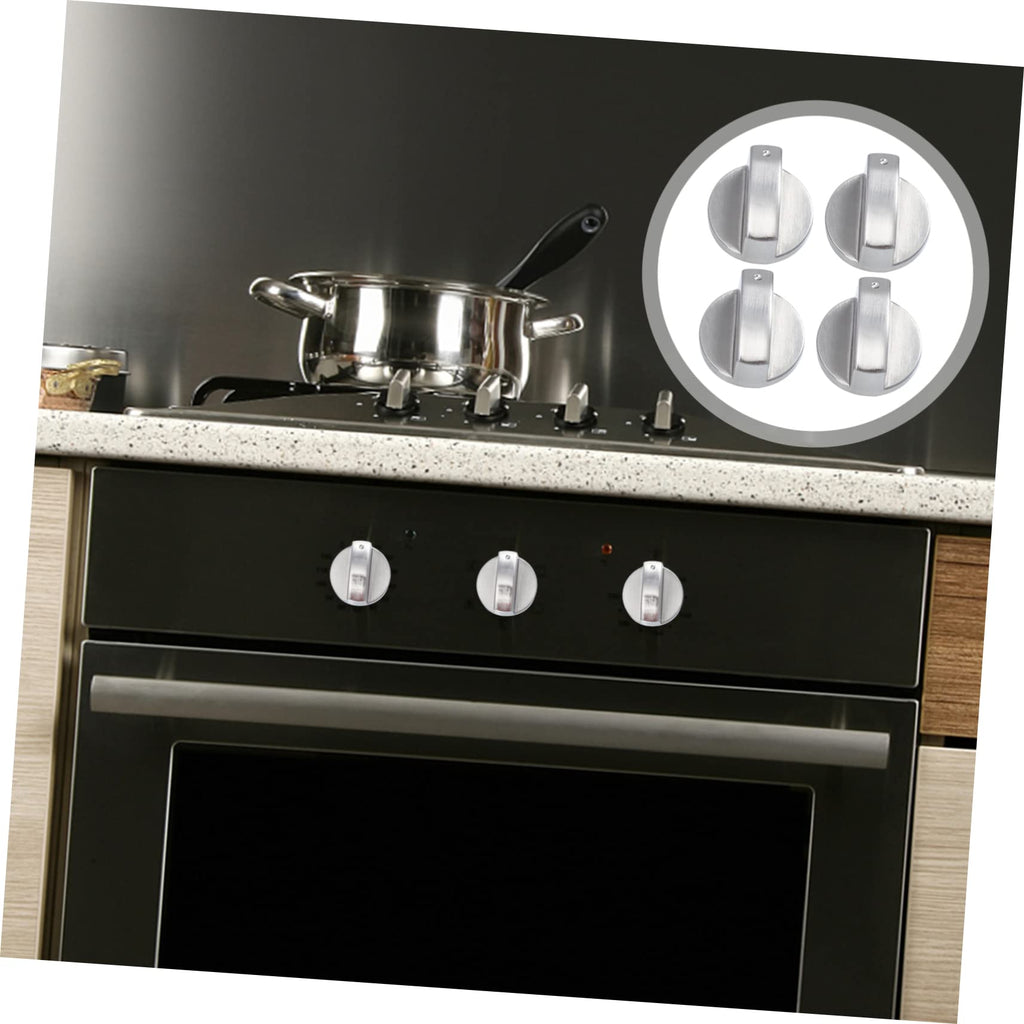 4 Pack Metal Burner Control Knobs for Electric Range Ovens