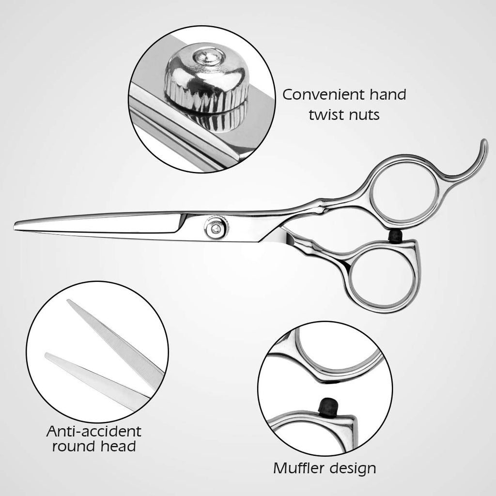 Hair Cutting Scissors Professional Home Haircutting Barber/Salon Thinning Shears Kit with Comb and Case for Men/Women