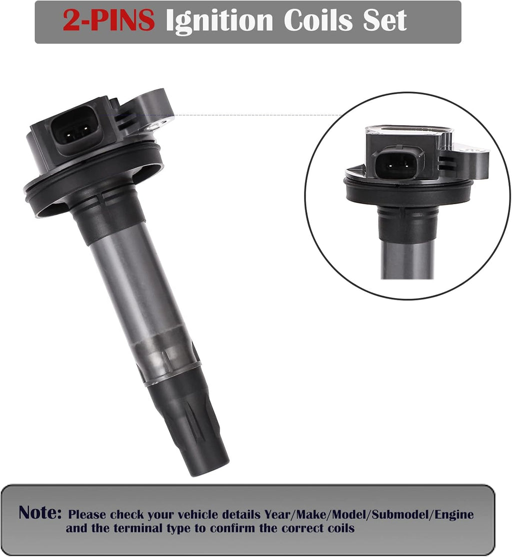 Ignition Coil Pack & Spark Plugs Set of 6 Fits for 3.7 3.5 V6 Ford Edge Taurus Explorer Flex Lincoln MKS MKZ MKT MKX