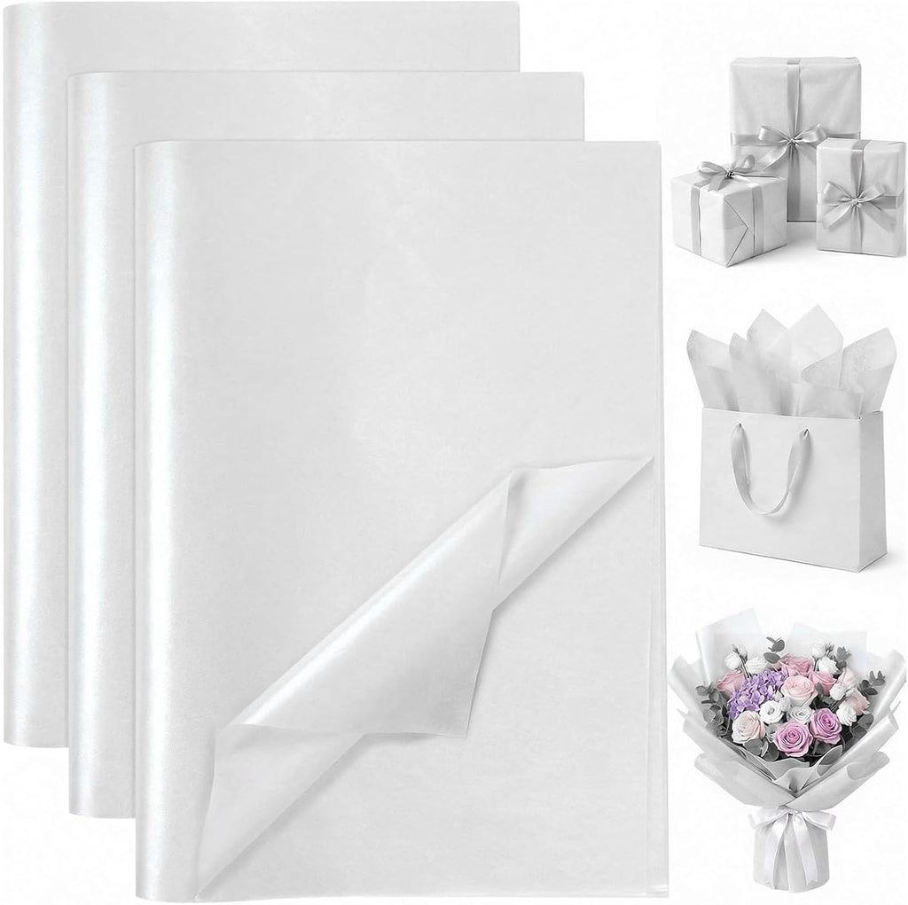 White Gift Wrapping Tissue Paper Bulk for Gift Bags,160 Sheets 20 x 14 Inch