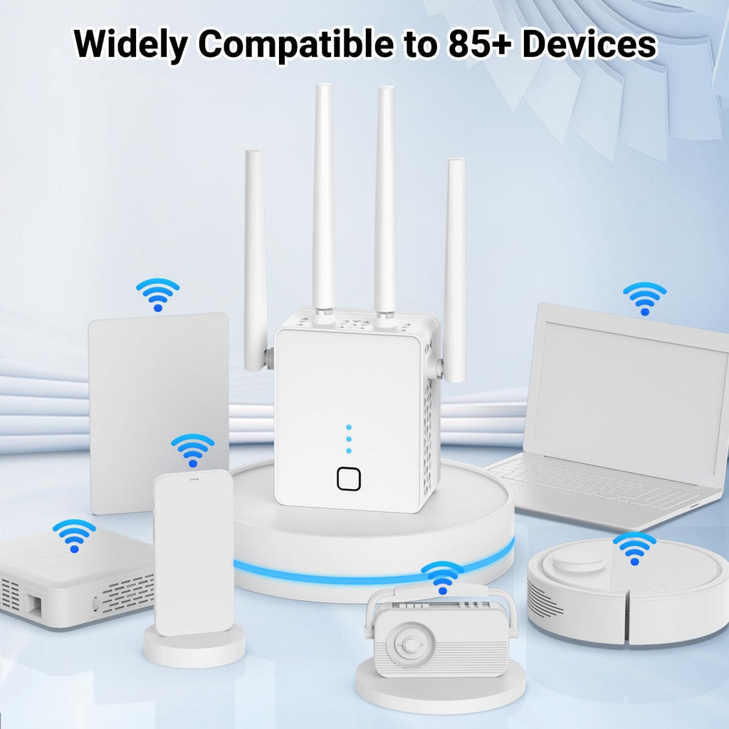 WiFi Extender, 2026 WiFi Booster 1200Mbps Dual Band (5GHz/2.4GHz) | WiFi Extenders Signal Booster for Home, WiFi