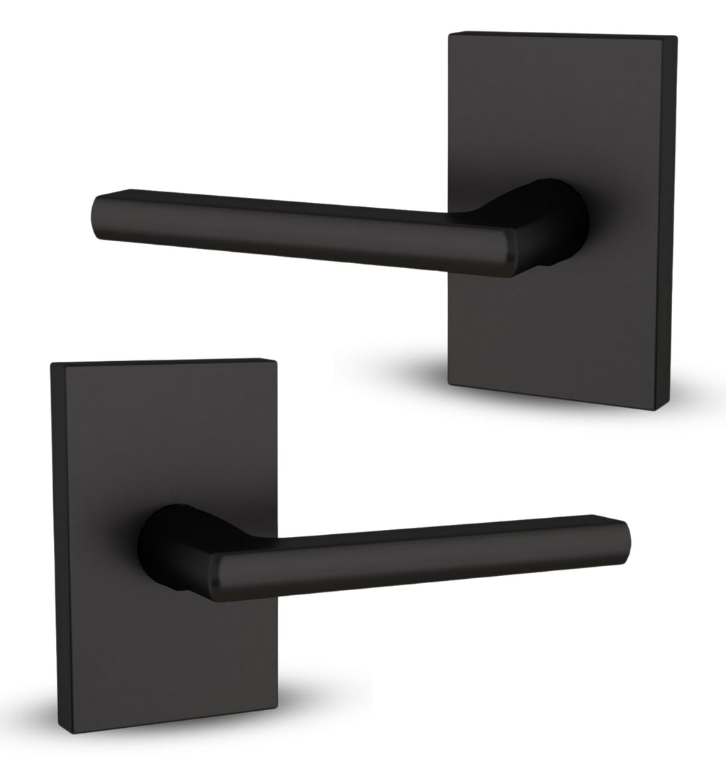 Glamor Dummy Door Lever Matte Black (2-Pack) - Non-Turning